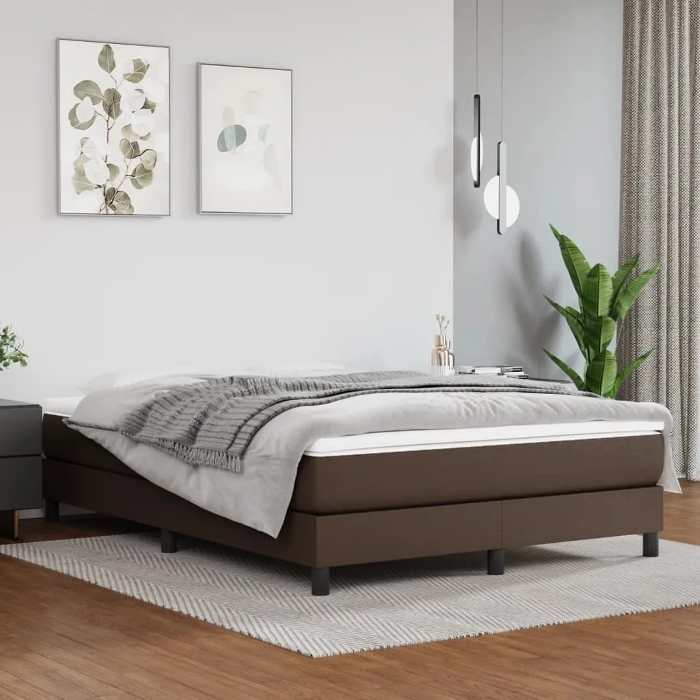 Materasso A Molle Marrone 140x190x20 Cm İn Similpelle /