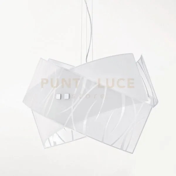 Agnese s/m lampadario in vetro decorato e metallo 2 luci attacco e27