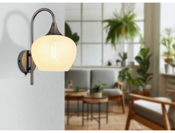 Globo 15548WK - Applique MAXY 1xE27/40W/230V bianco/antracite