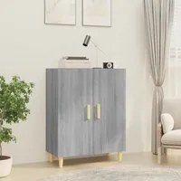 Credenza Grigio Sonoma 70x34x90 cm in Legno Multistrato 817328