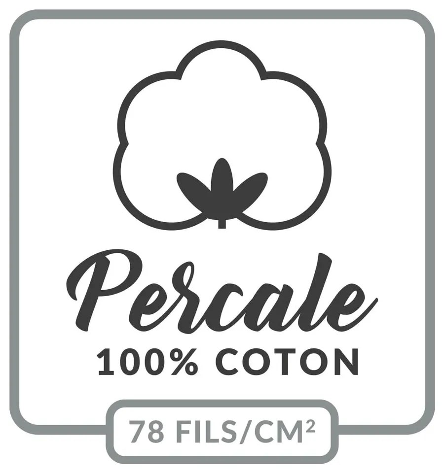 Lenzuolo rosa in percalle di cotone elasticizzato 180x200 cm Percaline - douceur d'intérieur