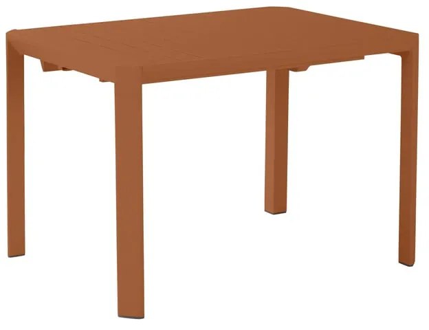 Tavolo da giardino allungabile Idaho NATERIAL in alluminio arancione per 6 persone 110/162x82cm