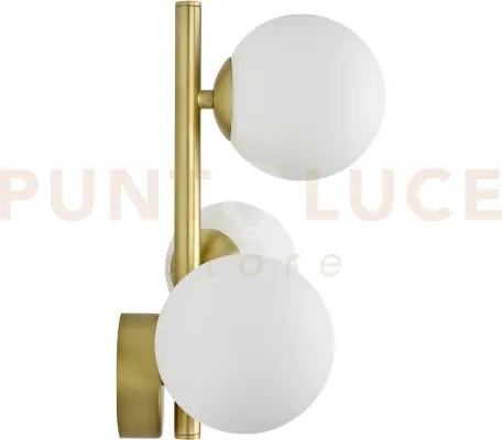 Perlage applique a parete 3 luci attacco g9 lampadina inclusa bianco