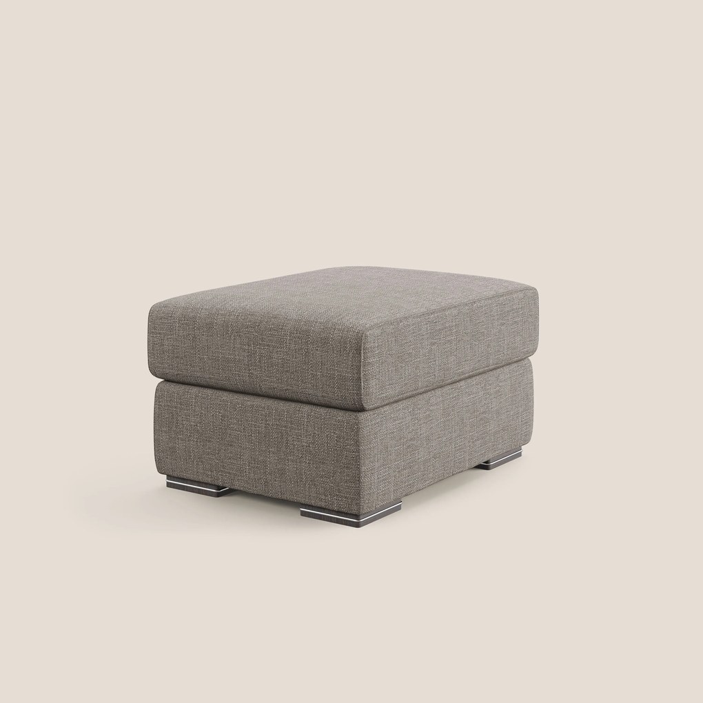 Sun pouf apribile contenitore in tessuto impermeabile morbido intreccio T06 tortora
