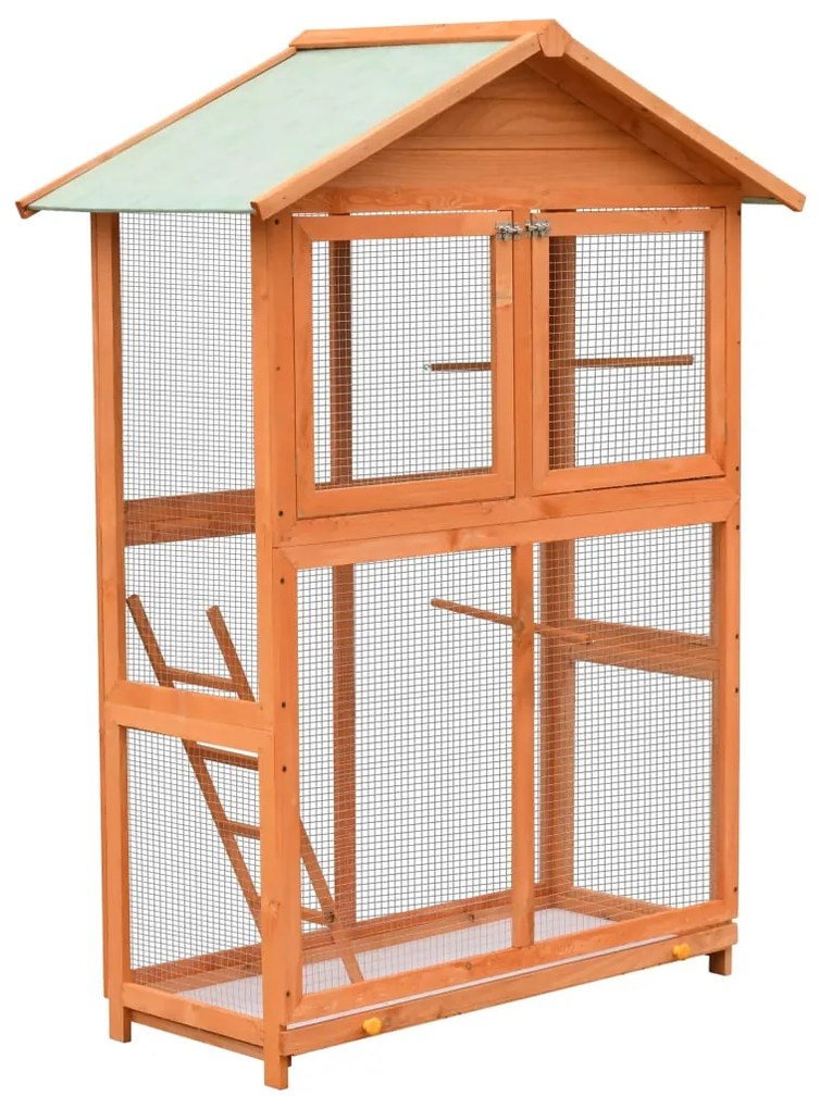 Gabbia Per Uccelli İn Legno Di Pino E Abete 125,5x59,5x164 Cm /
