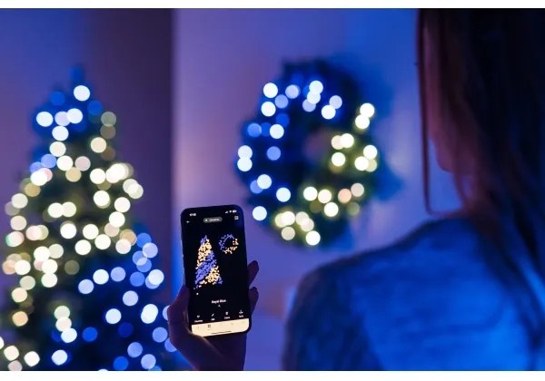 Twinkly GD20P4425P00 - LED RGB Dimmerabile Ghirlanda di Natale 50xLED diametro 60 cm Wi-Fi