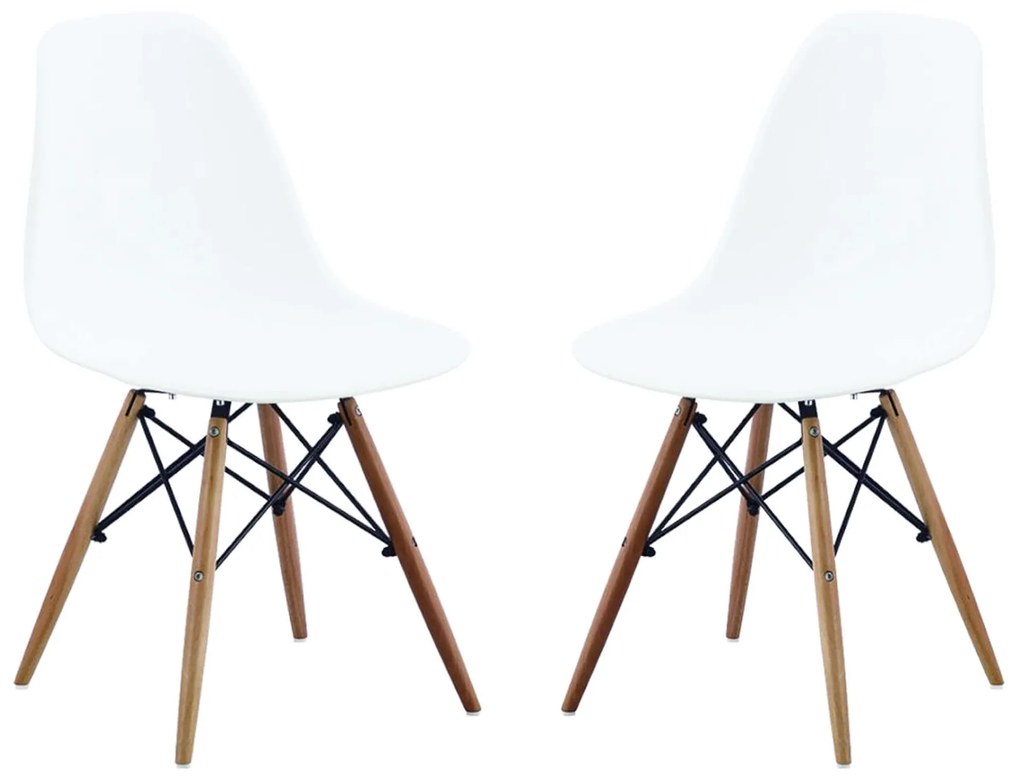 JULIETTE - sedia stile nordico con gambe in legno set da 2