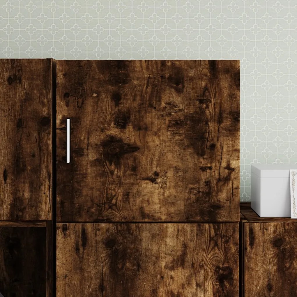 Mobile A Parete Rovere Fumo 45x42,5x40 Cm İn Legno Multistrato /