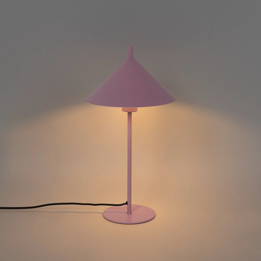 Lampada da tavolo di design rosa - Triangolo