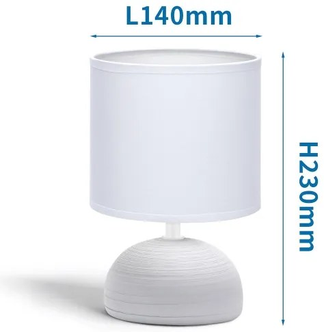 Aigostar - Lampada da tavolo 1xE14/40W/230V grigio/bianco