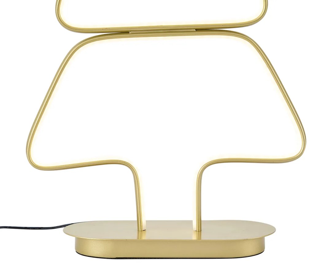 Lampada da Tavolo Natalizia Oro Albero di Natale Incl. LED - Arbre