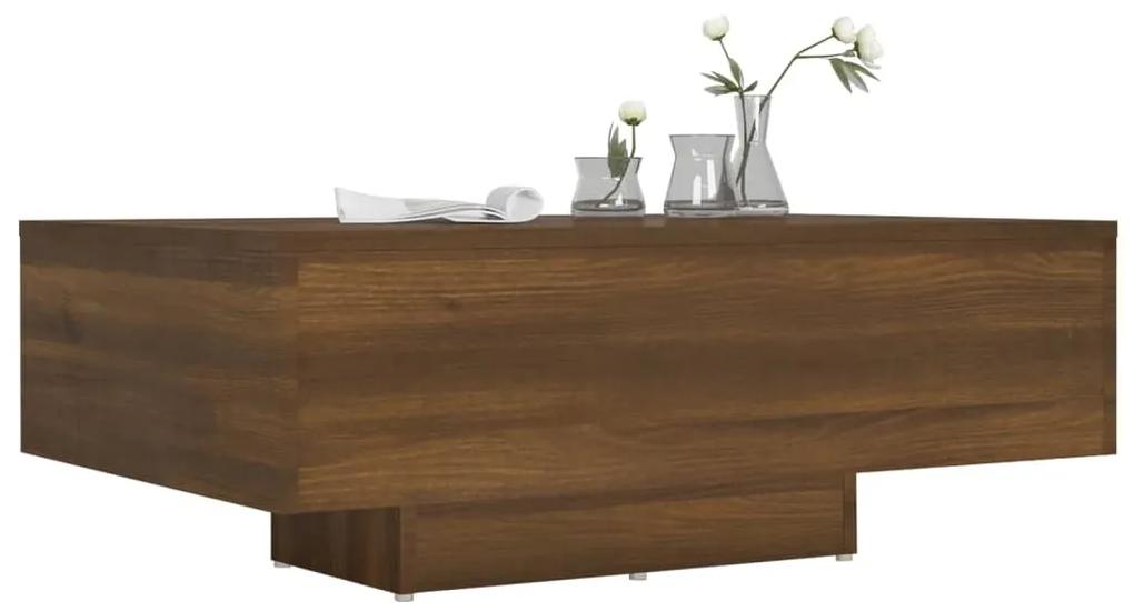 Tavolino da salotto rovere marrone 85x55x31cm legno multistrato