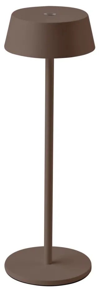 Lampada da tavolo LED da esterno dimmerabile touch ricaricabile LED/2W/5V IP54 marrone