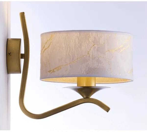 Jupiter 2111 - Applique KASZMIR 1xE27/15W/230V bianco/oro/effetto marmo