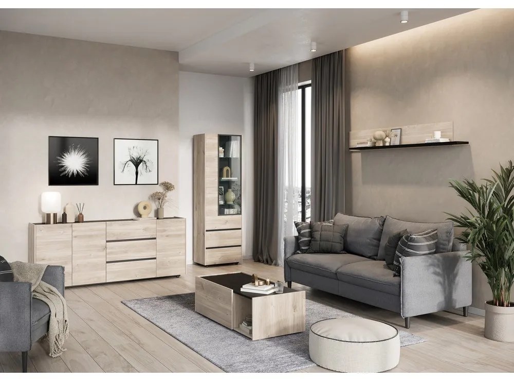 Vetrina in rovere 64x206 cm Cantoria - Germania