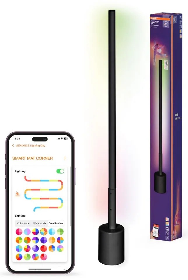 Osram - Lampada da terra dimmerabile LED RGBW SMART+ FLOOR LED/8W/230V Wi-Fi +telecomando