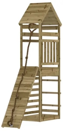 Casetta con Arrampicata in Legno di Pino Impregnato