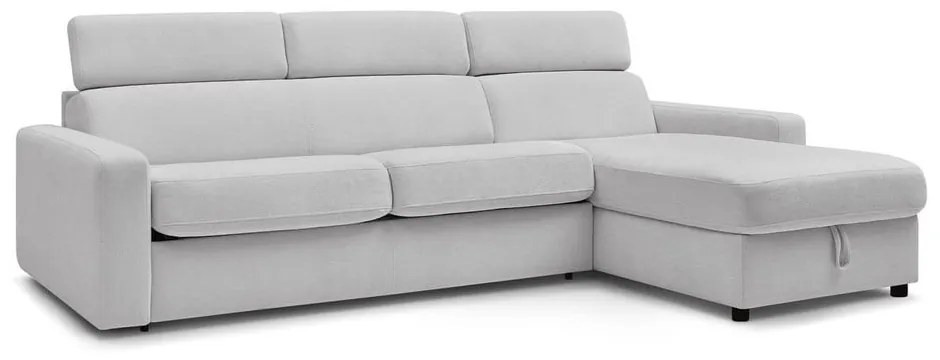 Divano angolare in grigio chiaro allungabile (con composizione variabile) Monaco – Bobochic Paris