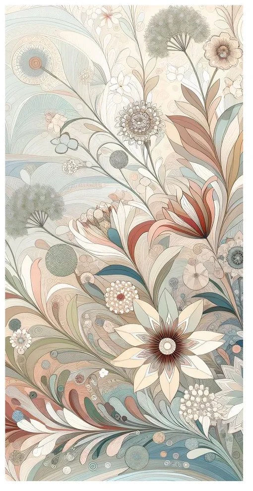 Quadro su tela – Fiori delicati in sfumature pastello