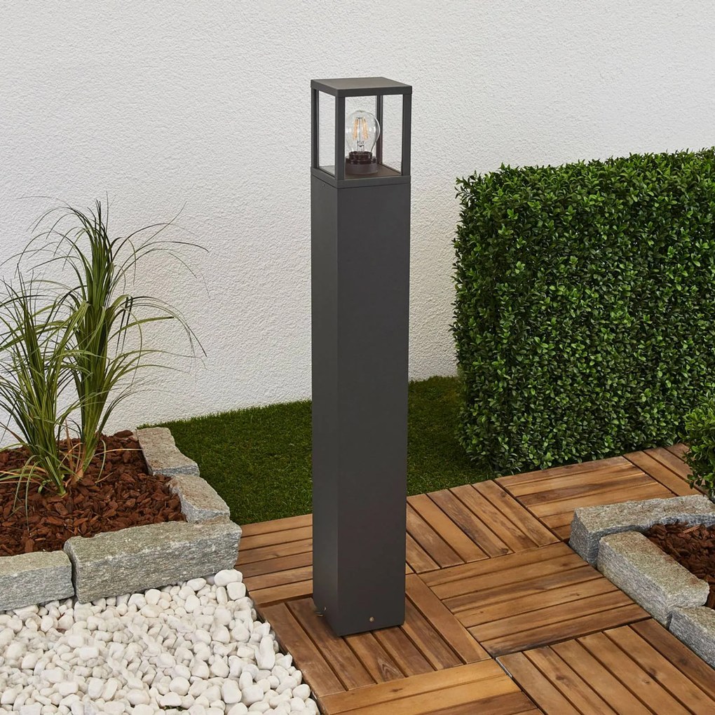 Lampioncino da giardino Klemens Lucande, dimmerabile, Nero, Alluminio, Moderno, Lampada da esterni