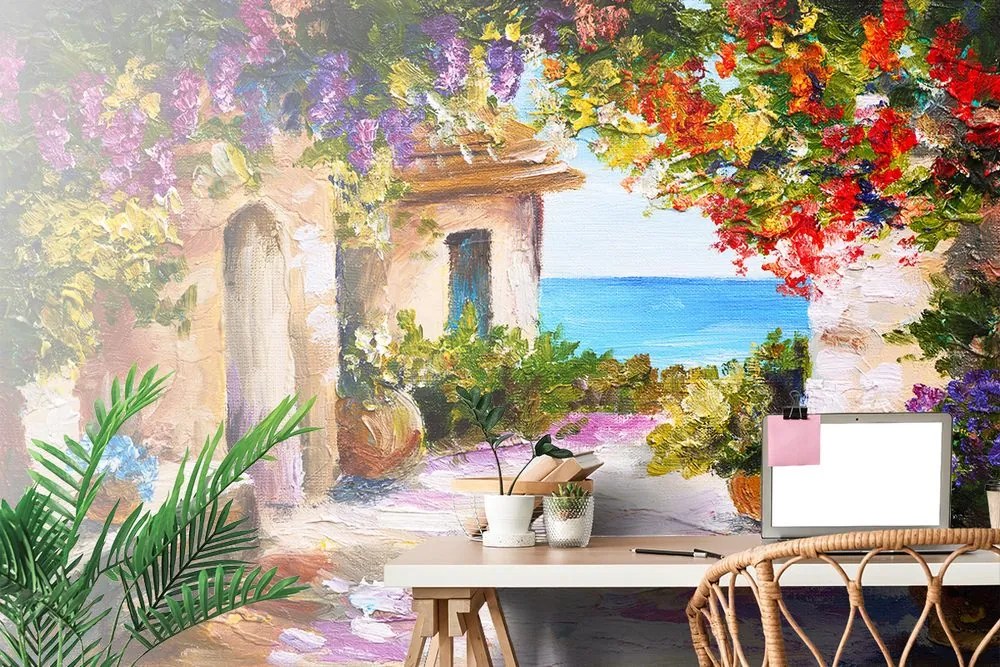 Carta da parati – Cottage costiero estivo
