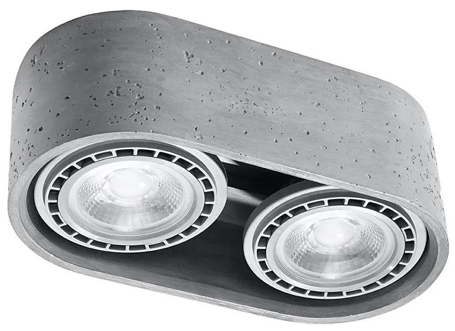 Plafoniera BASIC AR111 2xGU10/40W/230V concrete