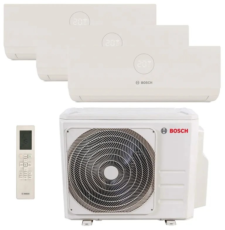 Condizionatore a muro multisplit BOSCH Climate 9 + 9 + 12 kw 8.20 30000 BTU classe raffreddamento A++ classe riscaldamento A+