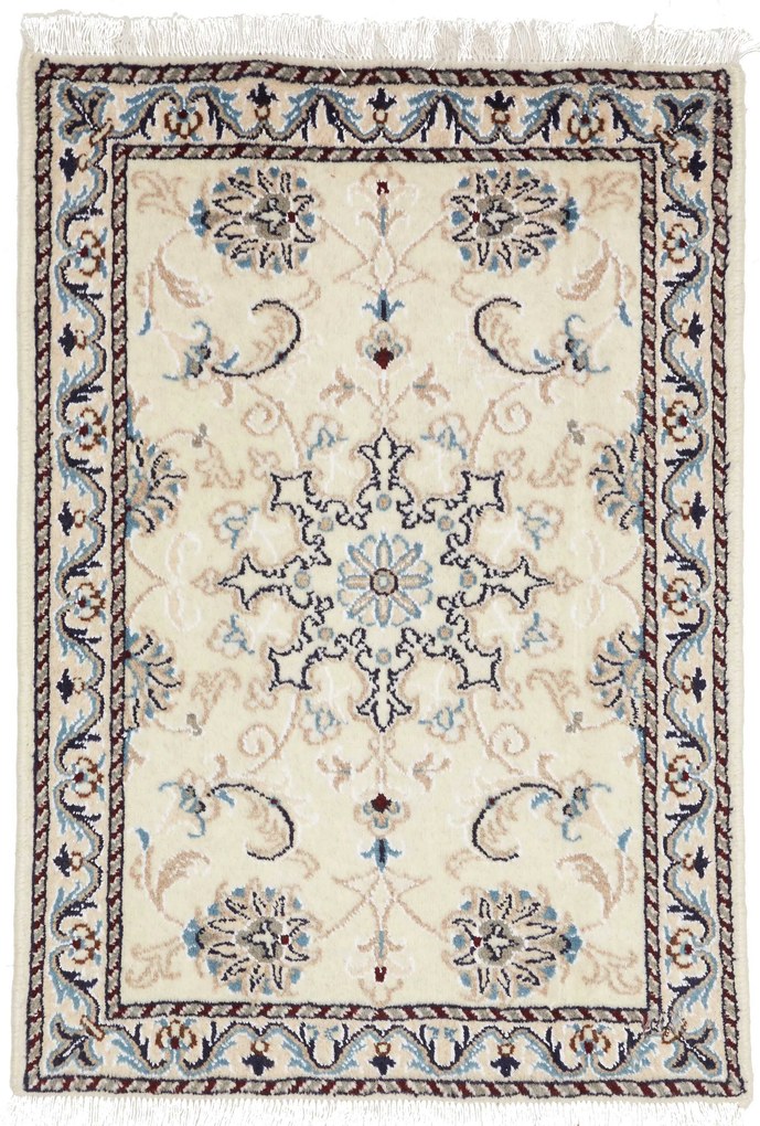 Nain Tappeto persiano 90 x 60 Beige (Iran) Annodato A Mano