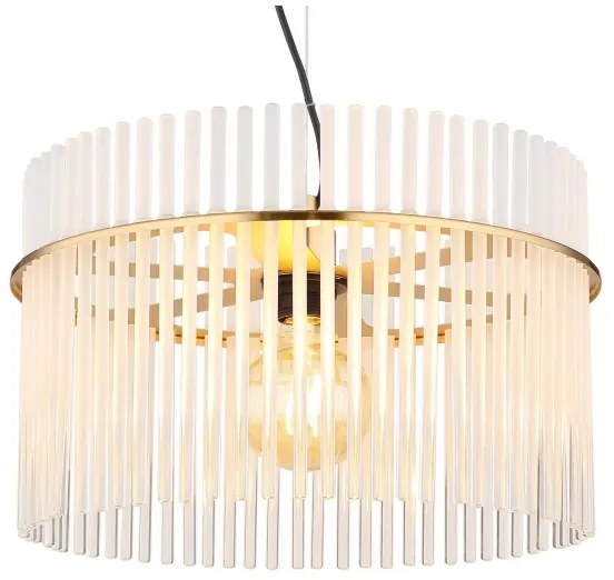 Globo 15698HM - Lampadario a sospensione con filo GORLEY 1xE27/60W/230V diametro 40 cm oro