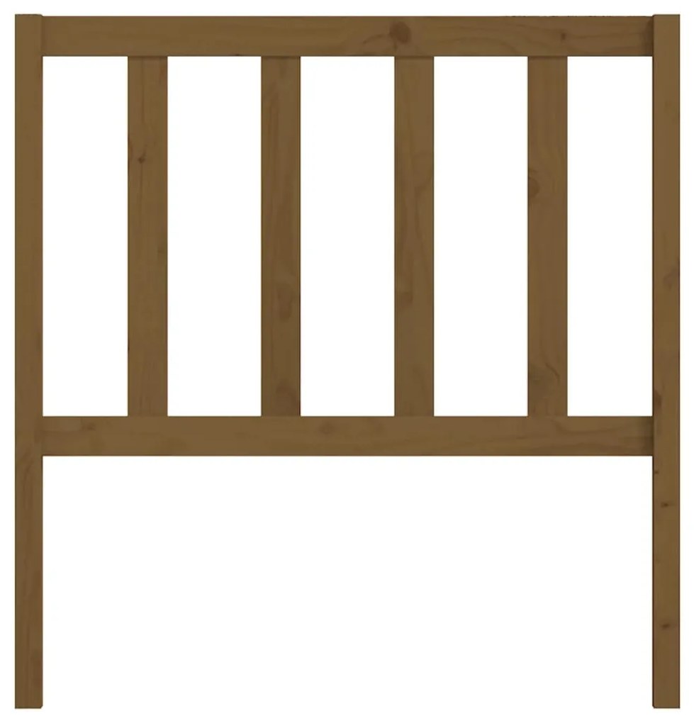 Testiera per letto miele 96x4x100 cm in legno massello di pino
