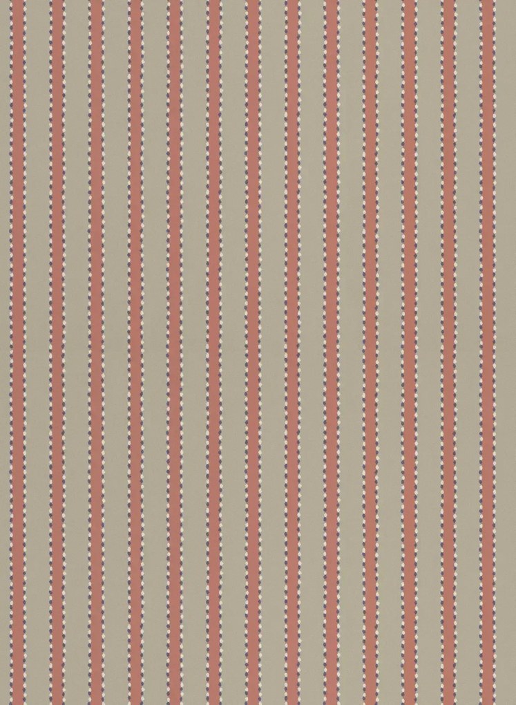 Långelid / von Brömssen Carta da parati Stitched Stripe - Coral