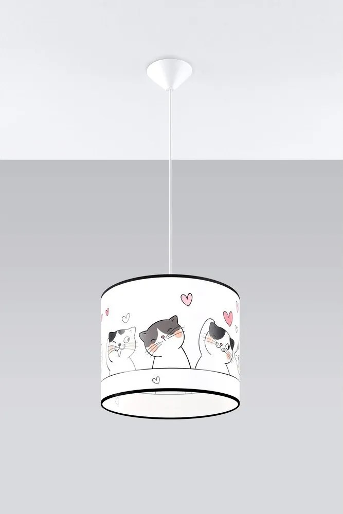 Lampada per bambini bianca Puss – Sollux