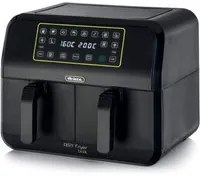 ARIETE AIRY FRYER DUAL BLACK (4623) - FRIGGITRICE AD ARIA - 8L - DOPPIO CESTELLO - TOUCH CONTROL - TIMER 60 MIN - 1700W