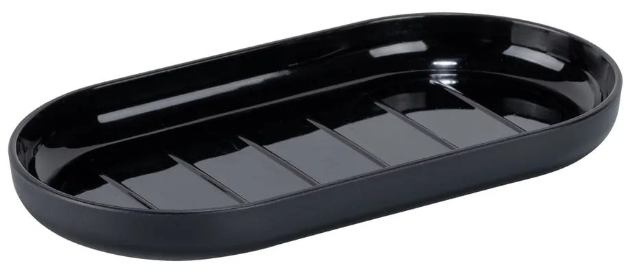 Set di accessori per il bagno nero opaco in plastica Fano – Allstar