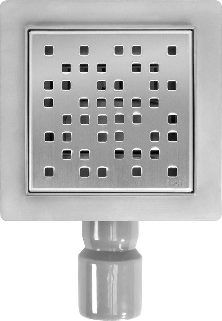 Scarico lineare REA DOTS Nickel Brush 12x12