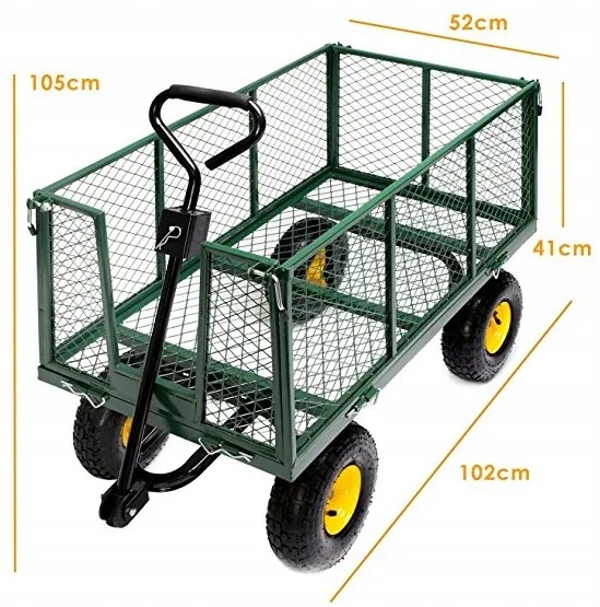 Carrello da giardino di qualità su ruote gonfiabili 3in1