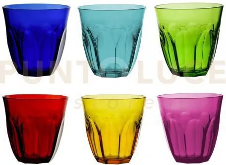 Ankon bicchieri molati  set 6 pezzi multicolor