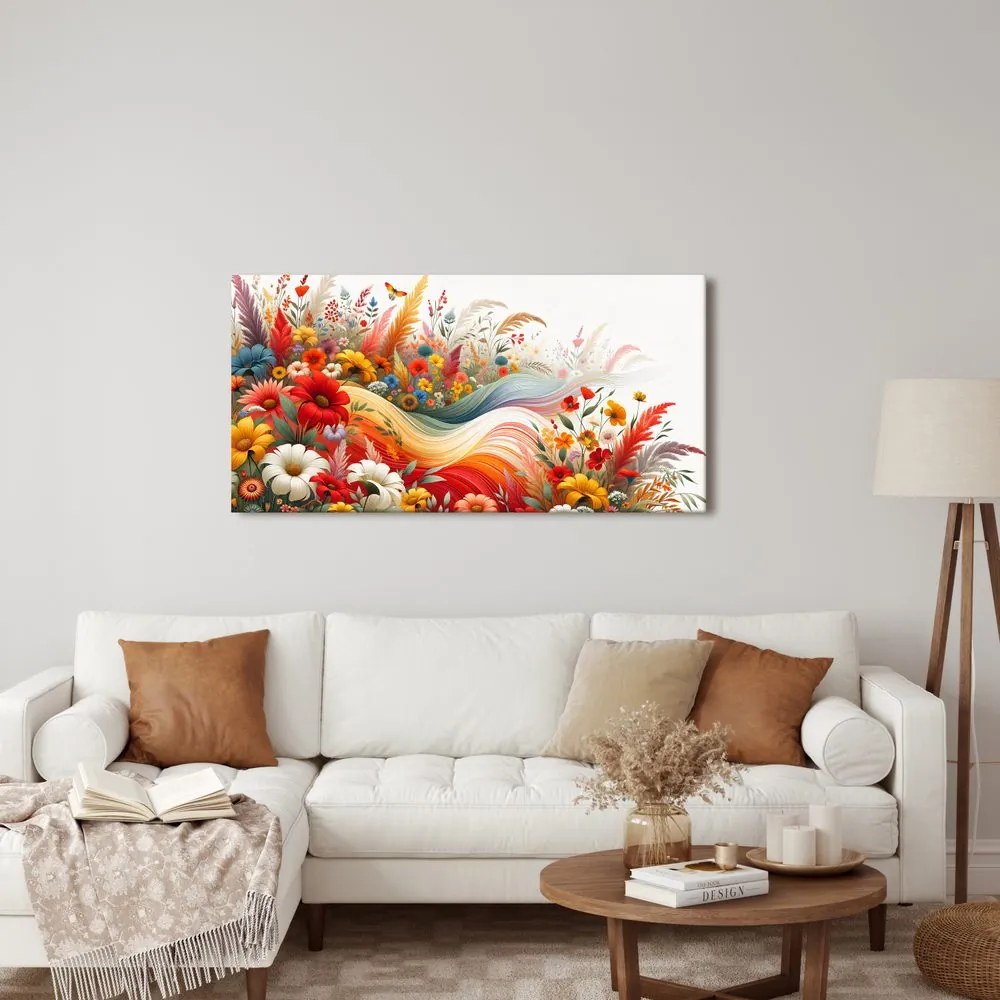 Quadro su tela – Onda floreale