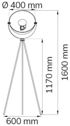 Wofi 3019.01.10.7000 - Lampada da terra MONA 1xE27/40W/230V