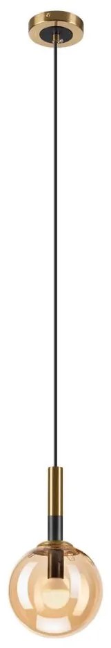 Lampadario a sospensione con filo ROLLO 1xE14/5W/230V oro/fumé beige