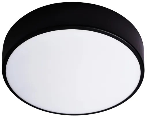Plafoniera da soffitto per bagno con sensore CLEO, 3xE27/24W/230V, Ø 40 cm, nera, IP54