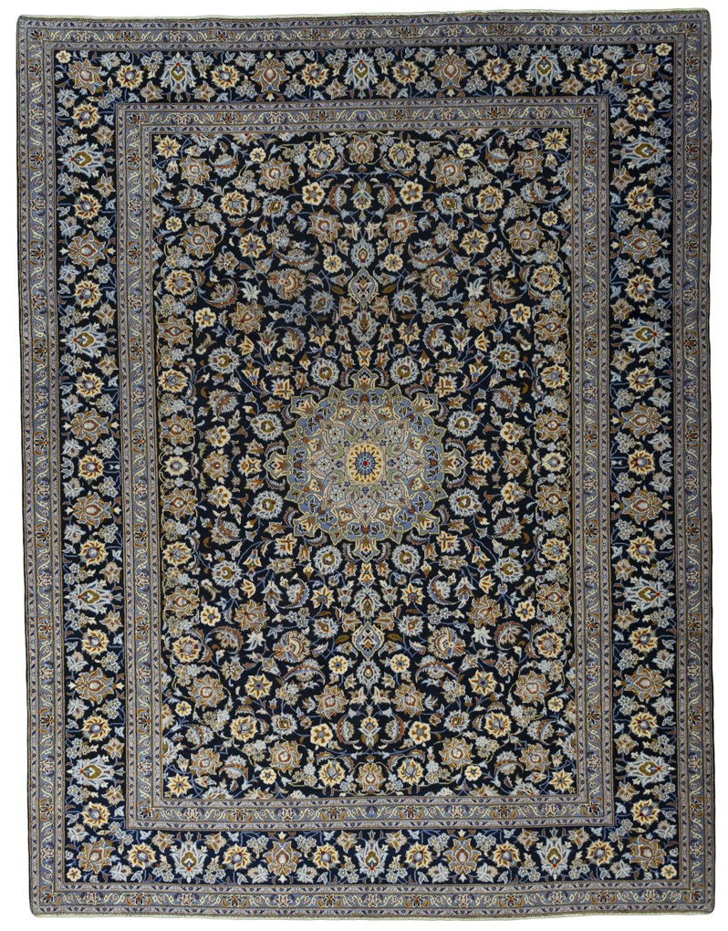 Kashan Tappeto persiano 300x390 Blu (Iran) Annodato A Mano