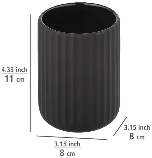 WENKO 24803100 - Bicchiere BELLUNO 8x11 cm nero