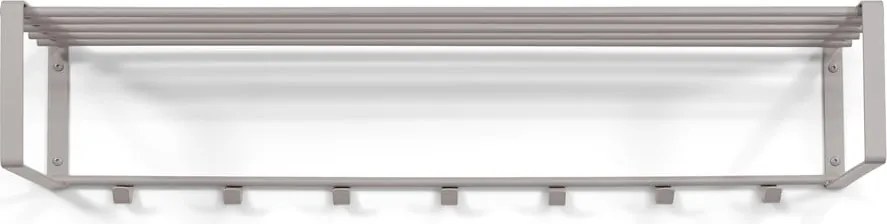 Attaccapanni da parete grigio tortora in metallo con scaffale 100 cm Rex – Spinder Design