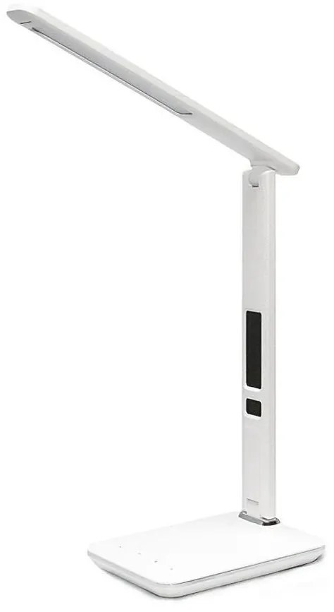 Immax 08934L - Lampada LED da tavolo con display KINGFISHER LED/9W/230V bianco