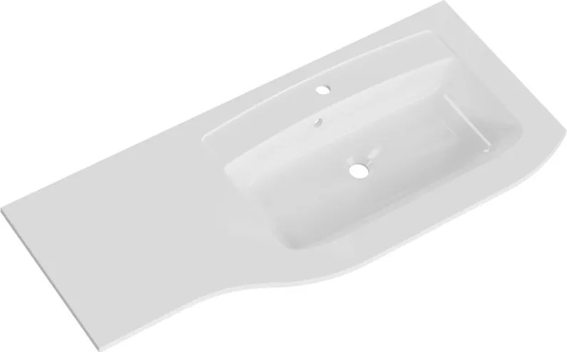 Lavabo Contea L 121 cm bianco lucido