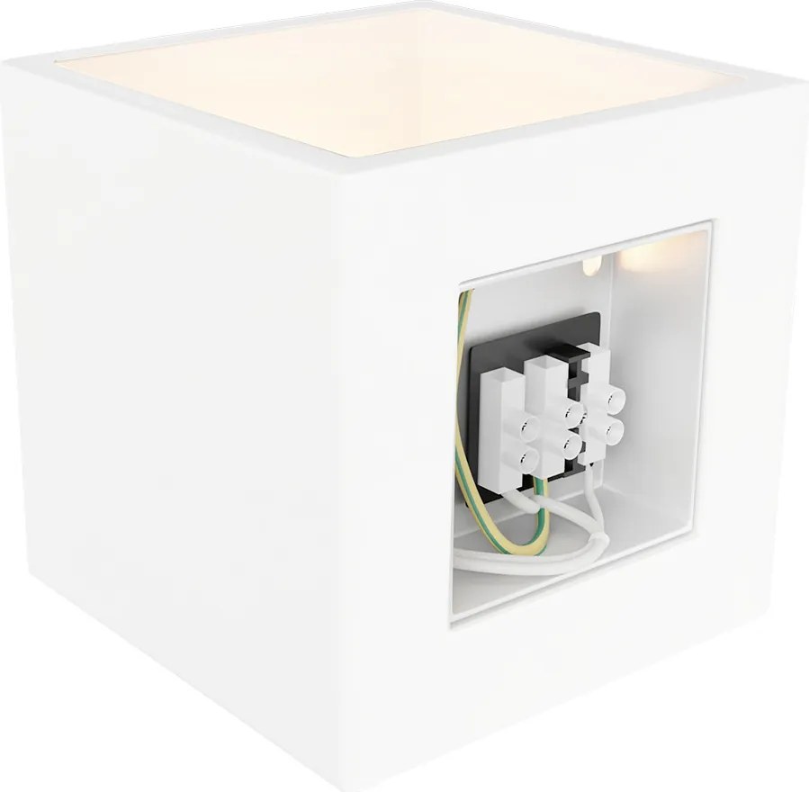 Applique da Parete Cubica G9 in Gesso Pitturabile