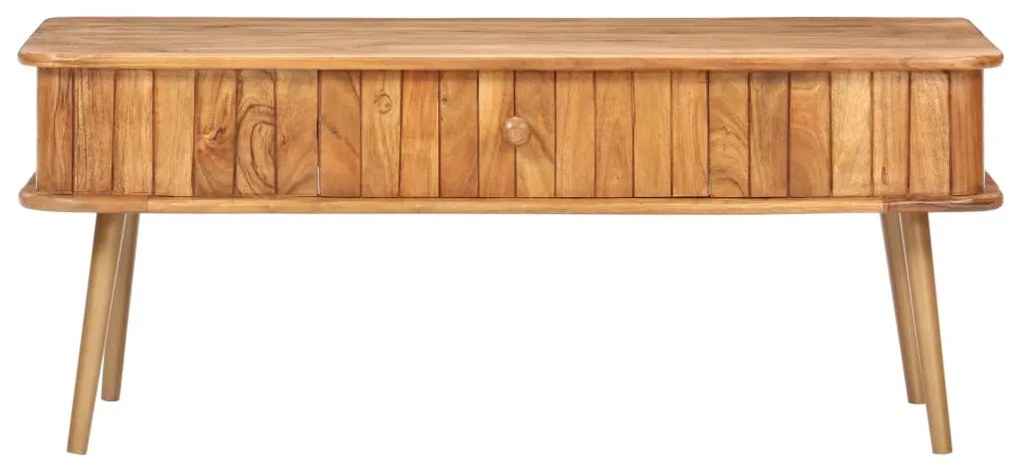 Tavolino da salotto 100x50x40 cm in legno massello di acacia