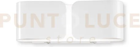 Clip applique in metallo e vetro color bianco 2 luci attacco g9 bie...