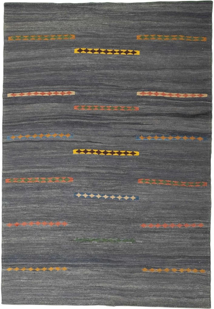 Kilim Tappeto persiano 240 x 170 Nero (Iran) Tessuto A Mano